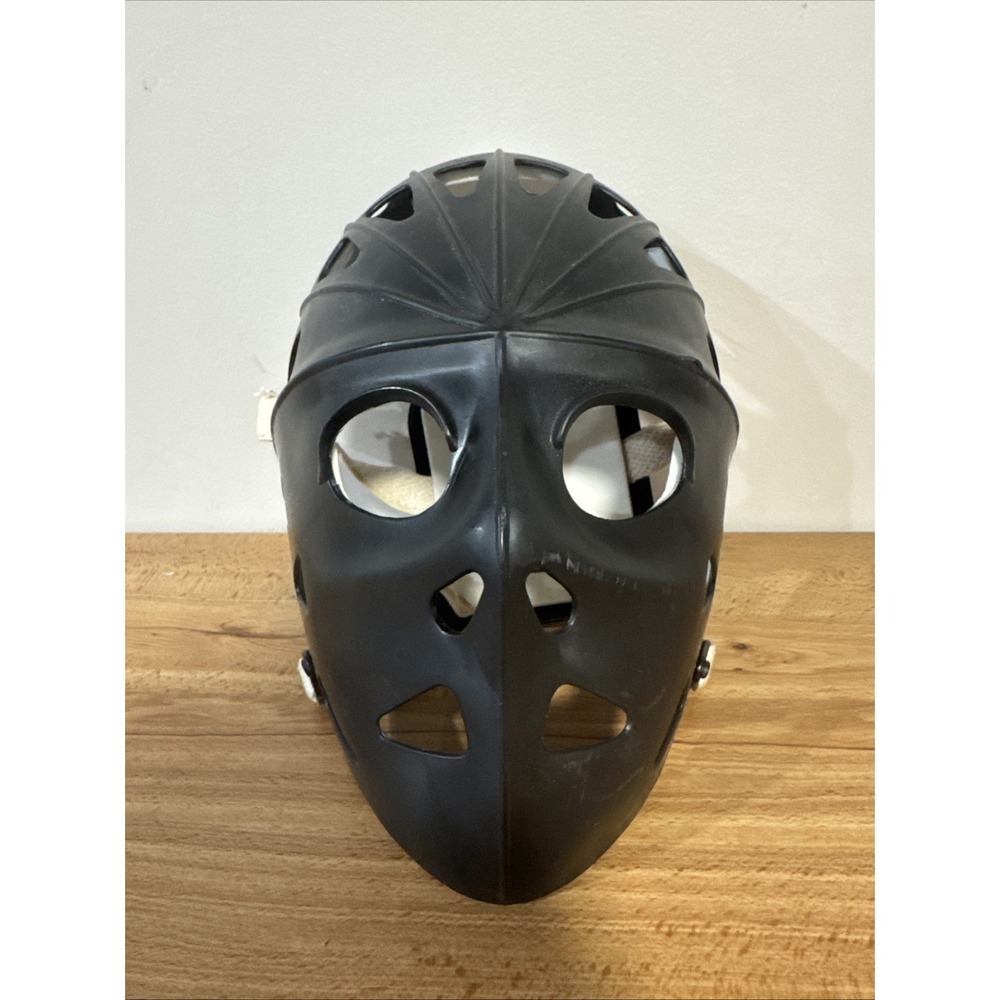Mylec Adult Street Hockey Goalie Mask Black Impact Ventilation Holes Adjustable
